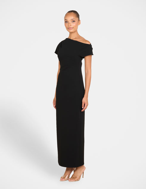 Xanthe Draped Neck Midi Dress